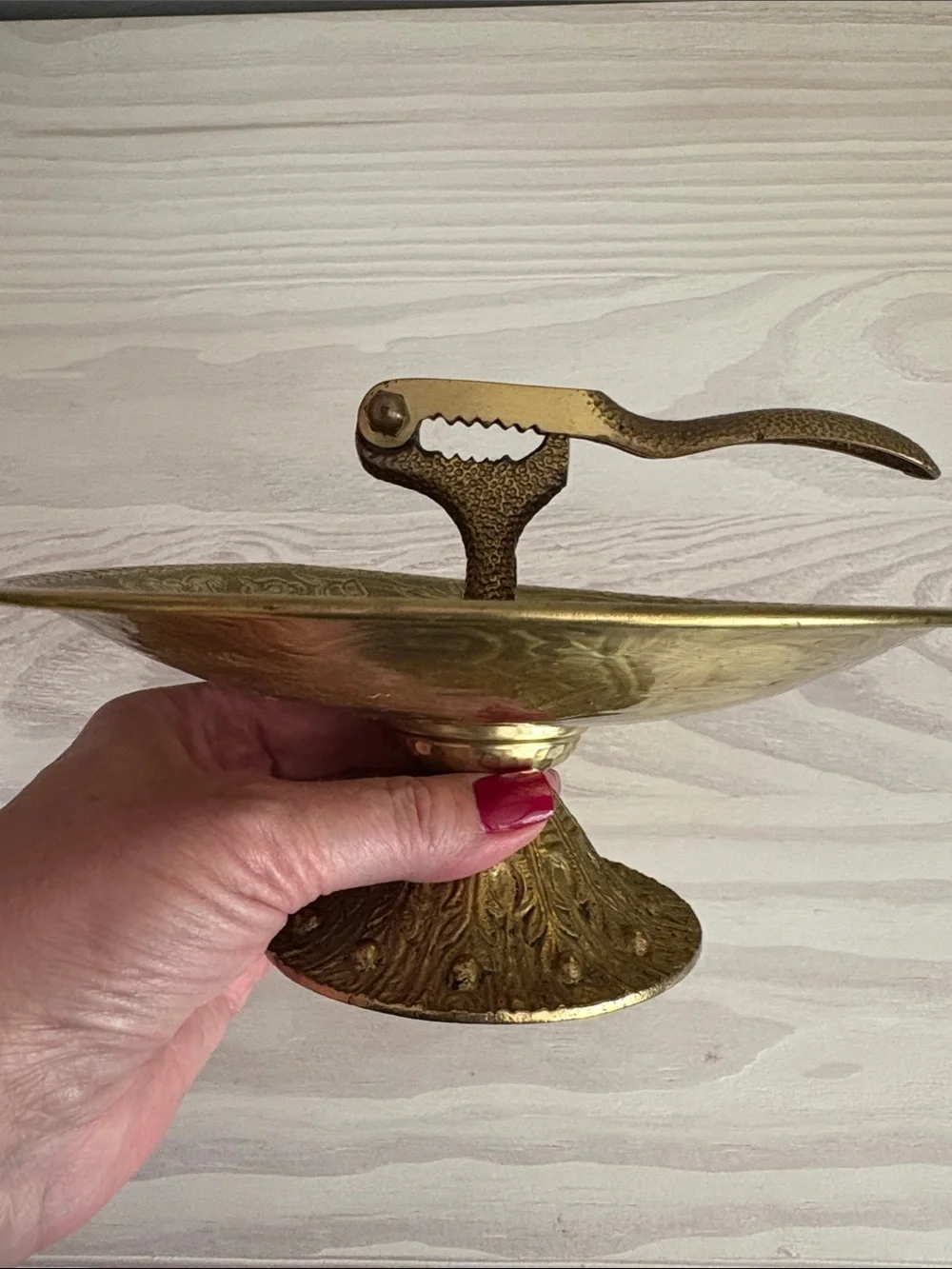 Vintage Brass Tamar Nutcracker Centerpiece Made in Israel